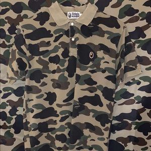 BAPE 1st Camo polo small ape head